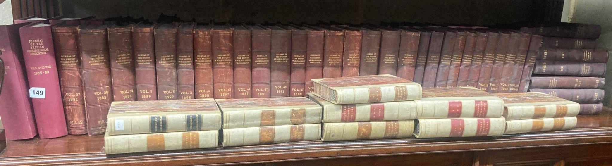 Journal of the British Archaeological Association, mid 19th to early 20th century, approx. 80 volumes